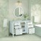 James Martin Vanities 48'' Vanity, Bright White w/ 3 CM Victorian Silver Quartz Top 485-V48-BW-3VSL - alternate 2
